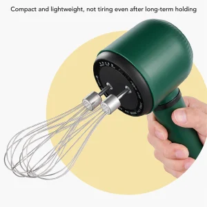 Cordless Electric Hand Mixer With 2 Whisk 1200mAh USB Rechargeable Handheld Stai