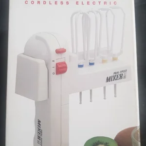 Dual Speed Cordless Hand Held Mixer Set - 4 Attachments - Wall Mountable - BNIB