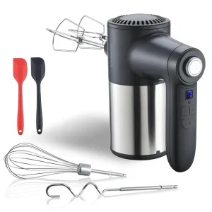 DOAROCA 7-Speed Cordless Hand Mixer - Digital Display Rechargeable Electric Mixe