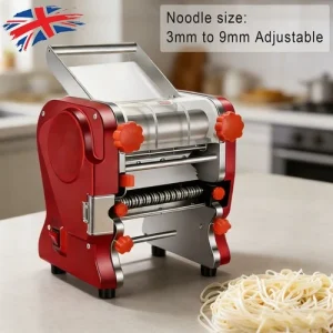 220V 3/9 mm Electric Noodle Machine Pasta Press Maker Dumpling Skin Dough Roller